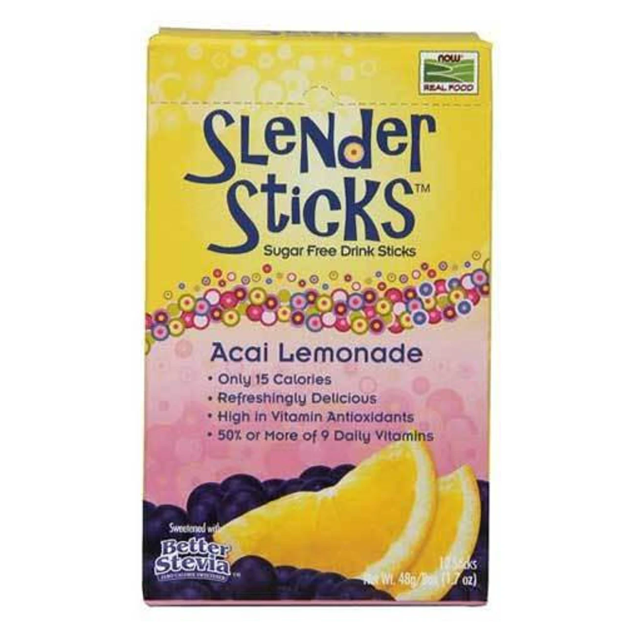 Now Foods Slender Sticks Acai Lemonade 12 Pack 1 Now Foods Slender Sticks Acai Lemonade 12 Pack