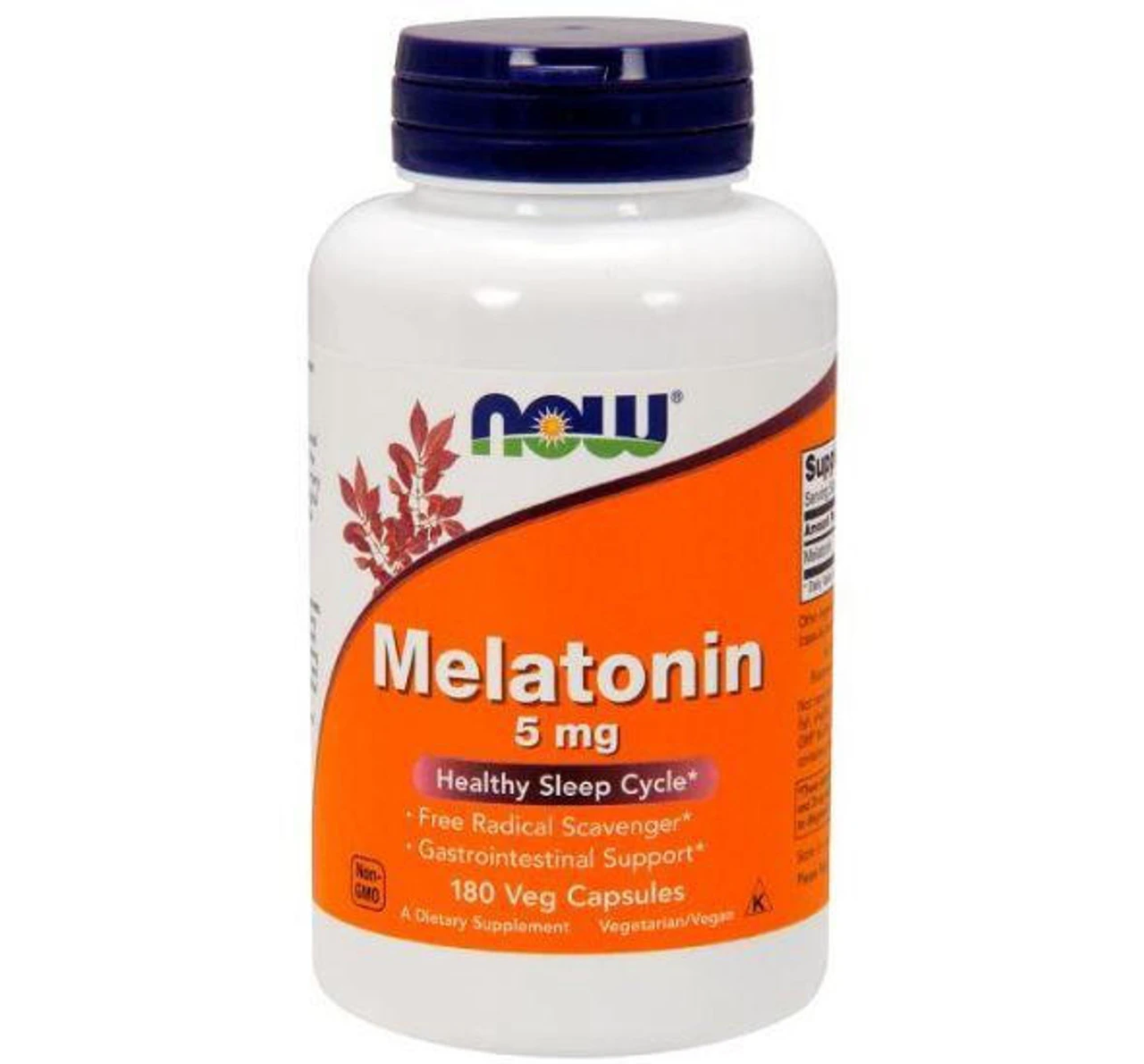 Now Foods Melatonin 5 Mg 180 Vegetable Capsules 1 Now Foods Melatonin 5 Mg 180 Vegetable Capsules