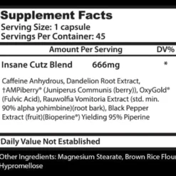 Insane Labz Insane Cutz 45 Caps -Now Foods Store IL InsaneCutz Panel 540x 500x 57df35bb 8edb 43da bc3b 598e750fa9d9 62564.1704743254