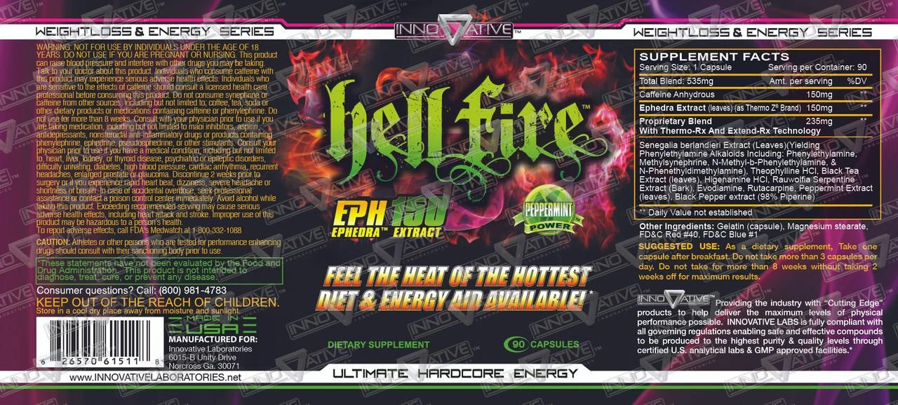 Innovative Labs Hell Fire 90 Caps 2 Innovative Labs Hell Fire 90 Caps - Image 2