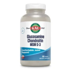 Kal Glucosamine Chondroitin MSM D-3 120 Tabs