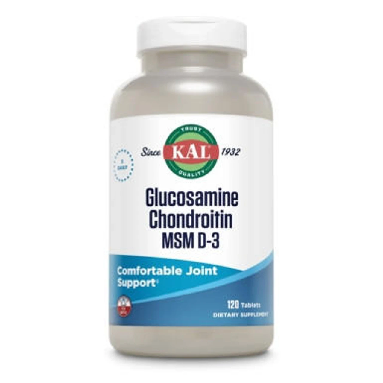 Kal Glucosamine Chondroitin MSM D-3 120 Tabs 1 Kal Glucosamine Chondroitin MSM D-3 120 Tabs