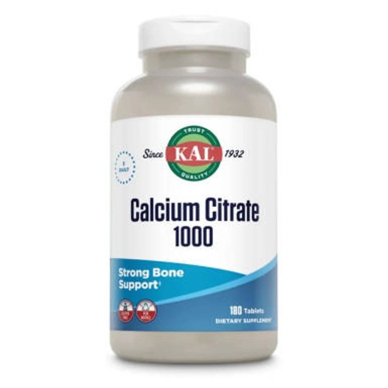 KAL Calcium Citrate 1000mg 180 Tablets 1 KAL Calcium Citrate 1000mg 180 Tablets