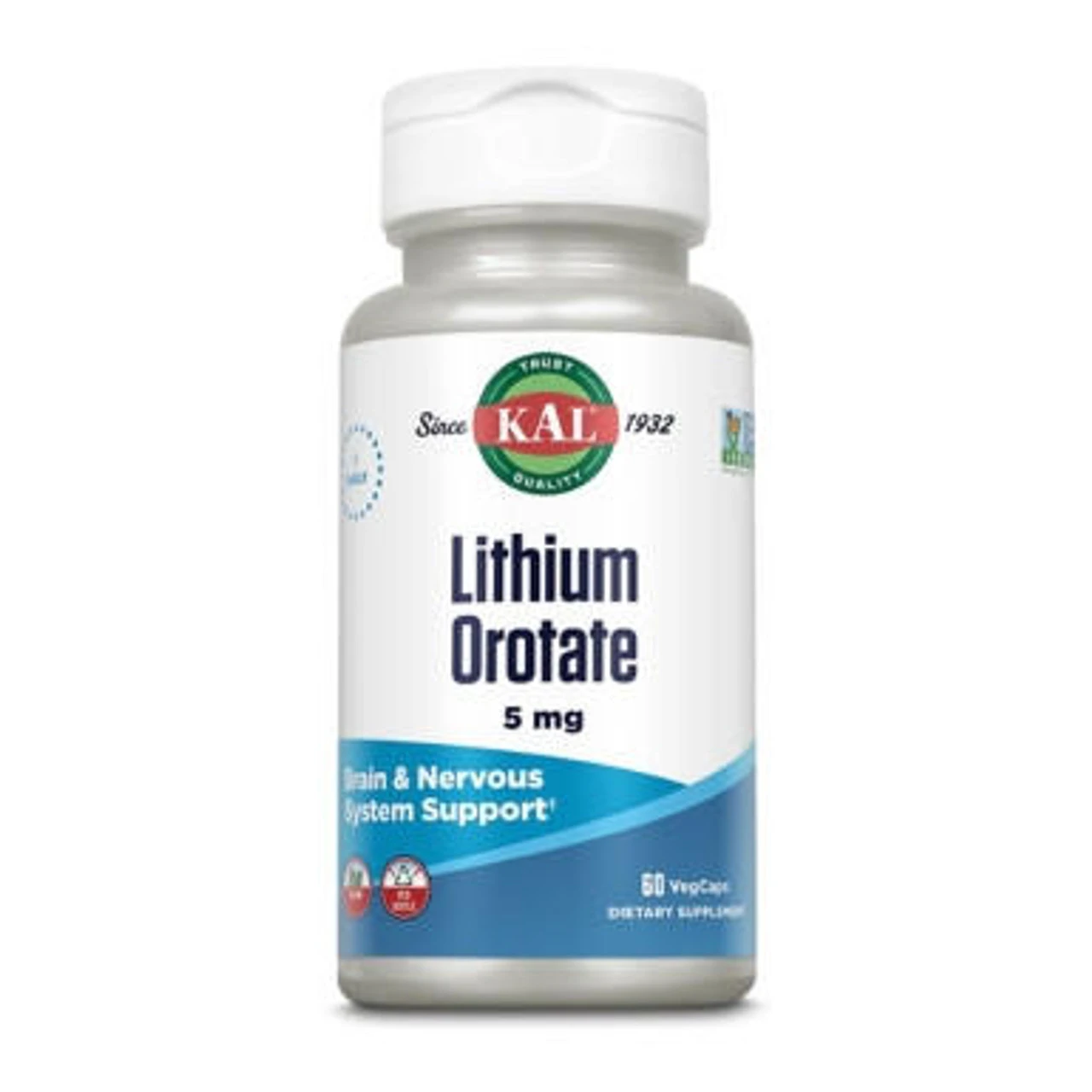 Kal Lithium Orotate 5mg 60 Vege Caps 1 Kal Lithium Orotate 5mg 60 Vege Caps