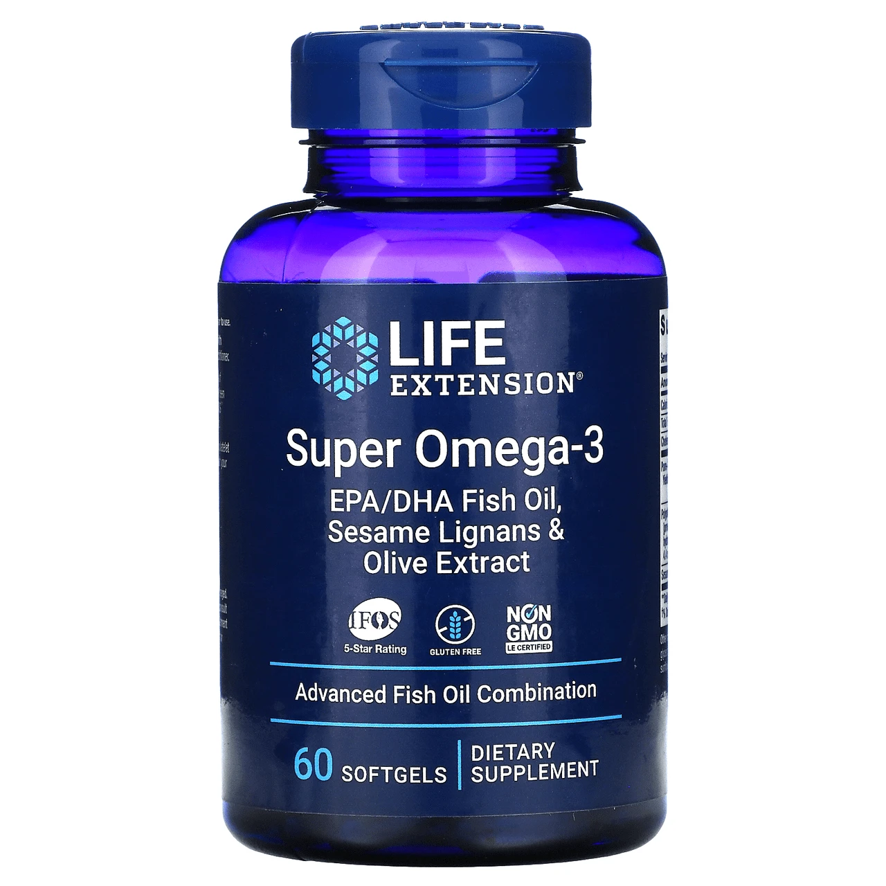 Life Extension Super Omega-3 EPA/DHA With Sesame Lignans And Olive Fruit Extract 60 Softgels 1 Life Extension Super Omega-3 EPA/DHA With Sesame Lignans And Olive Fruit Extract 60 Softgels