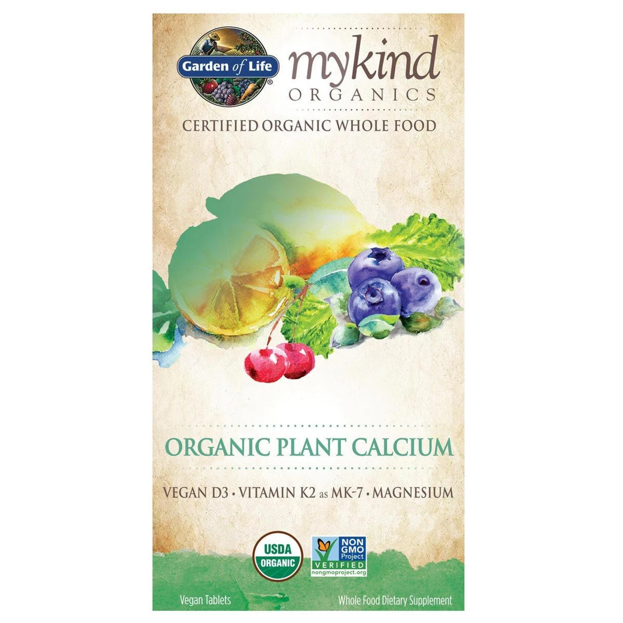 Garden Of Life MyKind Organics Calcium 180 Tabs 2 Garden Of Life MyKind Organics Calcium 180 Tabs - Image 2