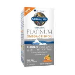 Minami Nutrition Platinum Ultimate Once Daily Omega-3 + D3 Orange Flavor 60 Gels
