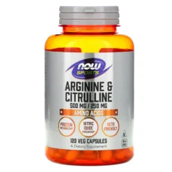 Now Foods Arginine 500mg Citrulline 250mg 120 Capsules