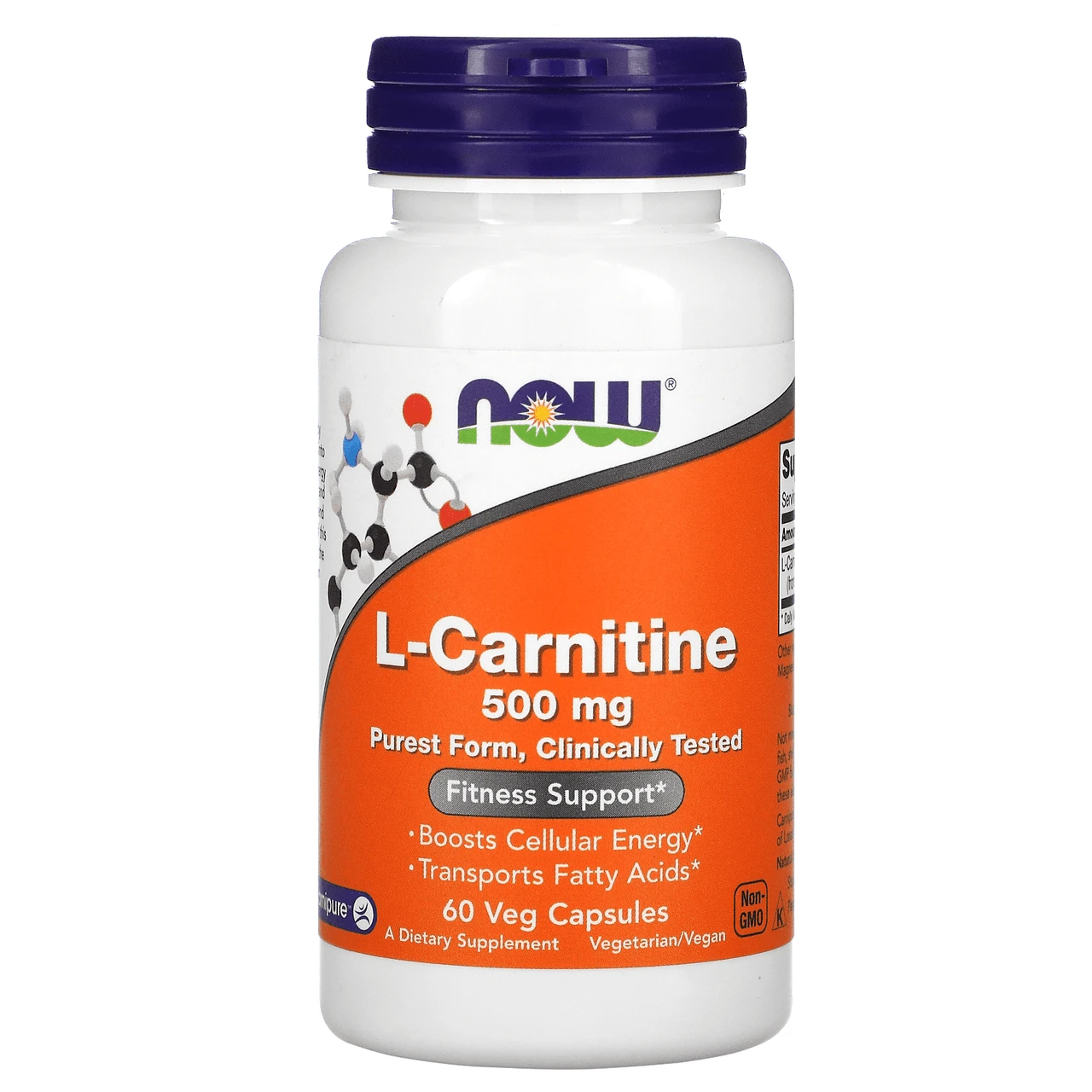 Now Foods L-Carnitine 500mg 60 Caps 1 Now Foods L-Carnitine 500mg 60 Caps