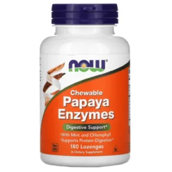 Now Foods Papaya Enzyme Chewable 180 Lozenges