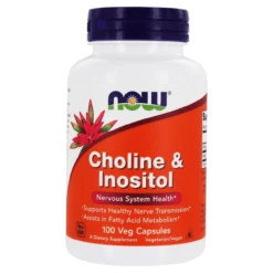 Now Foods Choline & Inositol 250/250 Mg 100 Capsules