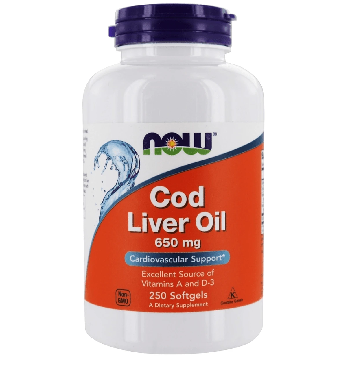 Now Foods Cod Liver Oil 650 Mg 250 Softgels 1 Now Foods Cod Liver Oil 650 Mg 250 Softgels
