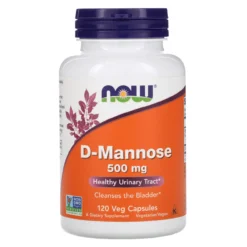 Now Foods D-Mannose 500 Mg 120 Capsules