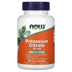 Now Foods Potassium Citrate Capsules 180 Capsules