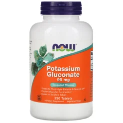 Now Foods Potassium Gluconate 99 Mg 250 Tablets