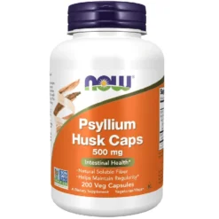Now Foods Psyllium Husk 500 Mg 200 Capsules