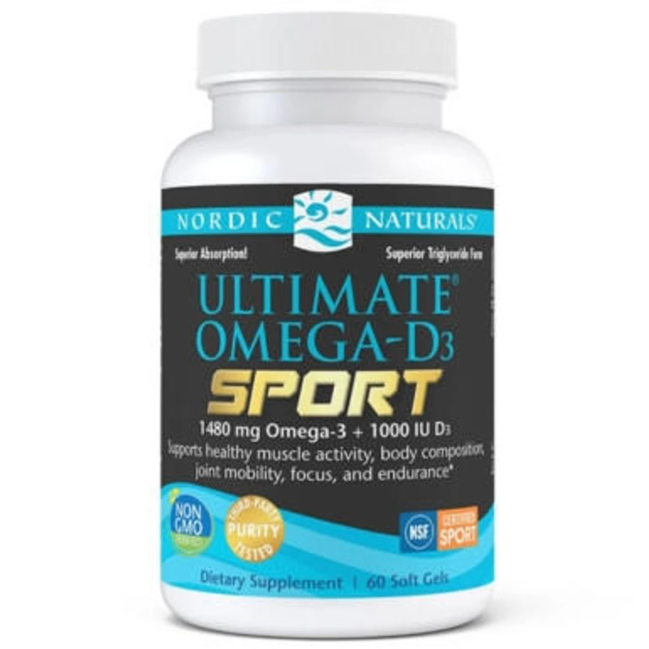 Nordic Naturals Ultimate Omega-D3 Sport 60 SoftGels 1 Nordic Naturals Ultimate Omega-D3 Sport 60 SoftGels