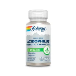 Solaray Vegan Acidophilus 3 Strain Probiotic 60 Capsules