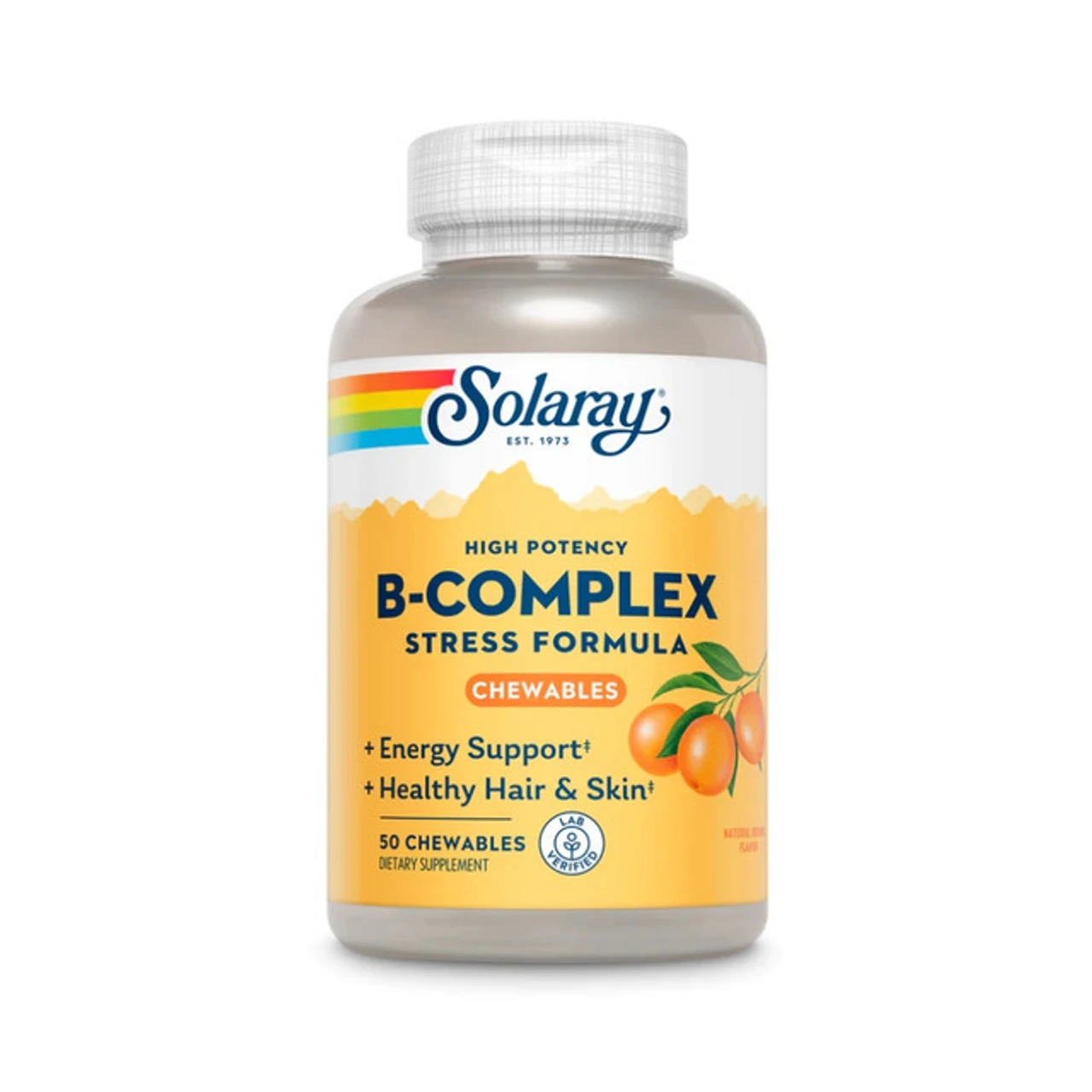 Solaray B-Complex Chewable Natural Orange Flavor 50 Wafers 1 Solaray B-Complex Chewable Natural Orange Flavor 50 Wafers