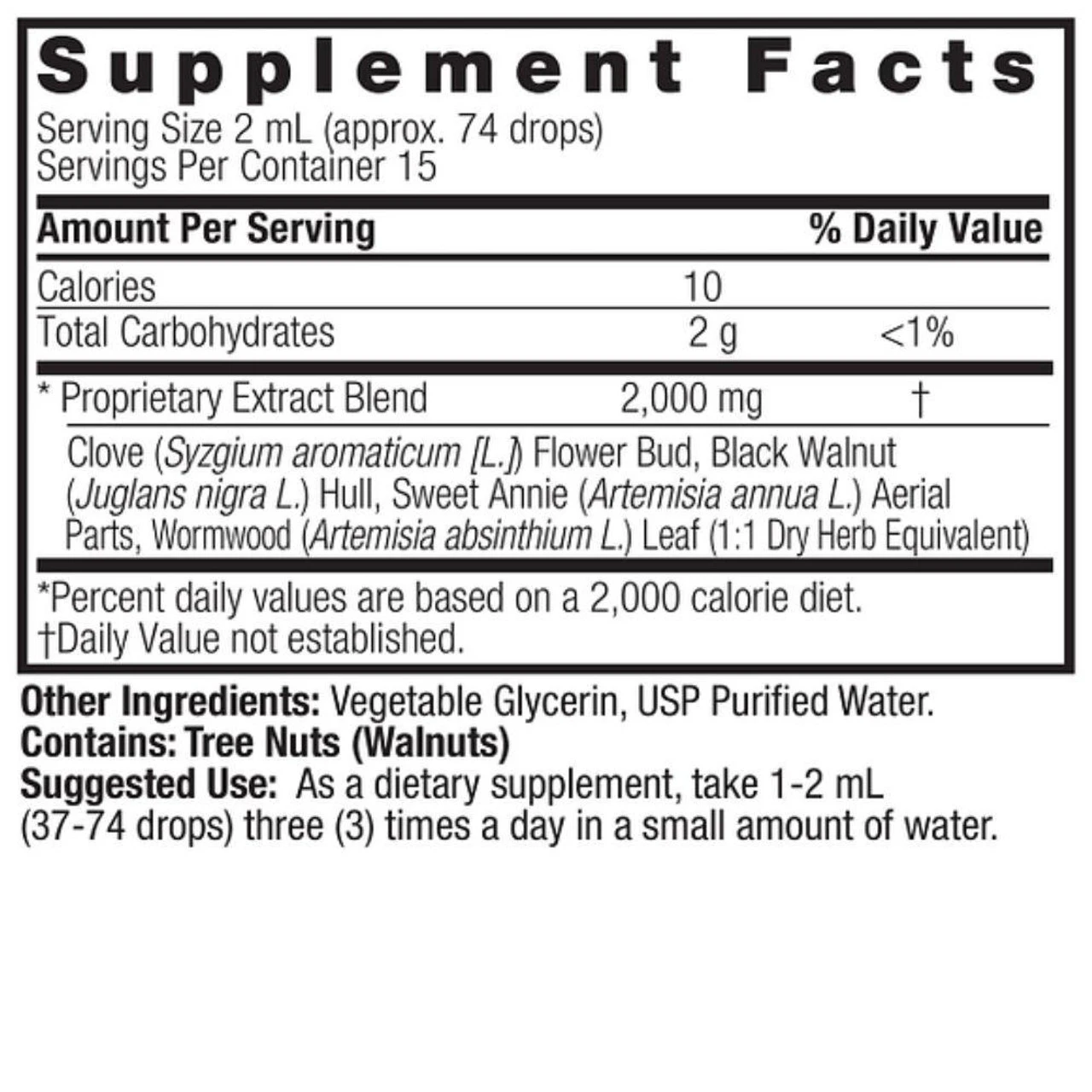 Nature’s Answer Liquid Black Walnut And Wormwood 1 Fl Oz 2 Nature’s Answer Liquid Black Walnut And Wormwood 1 Fl Oz - Image 2