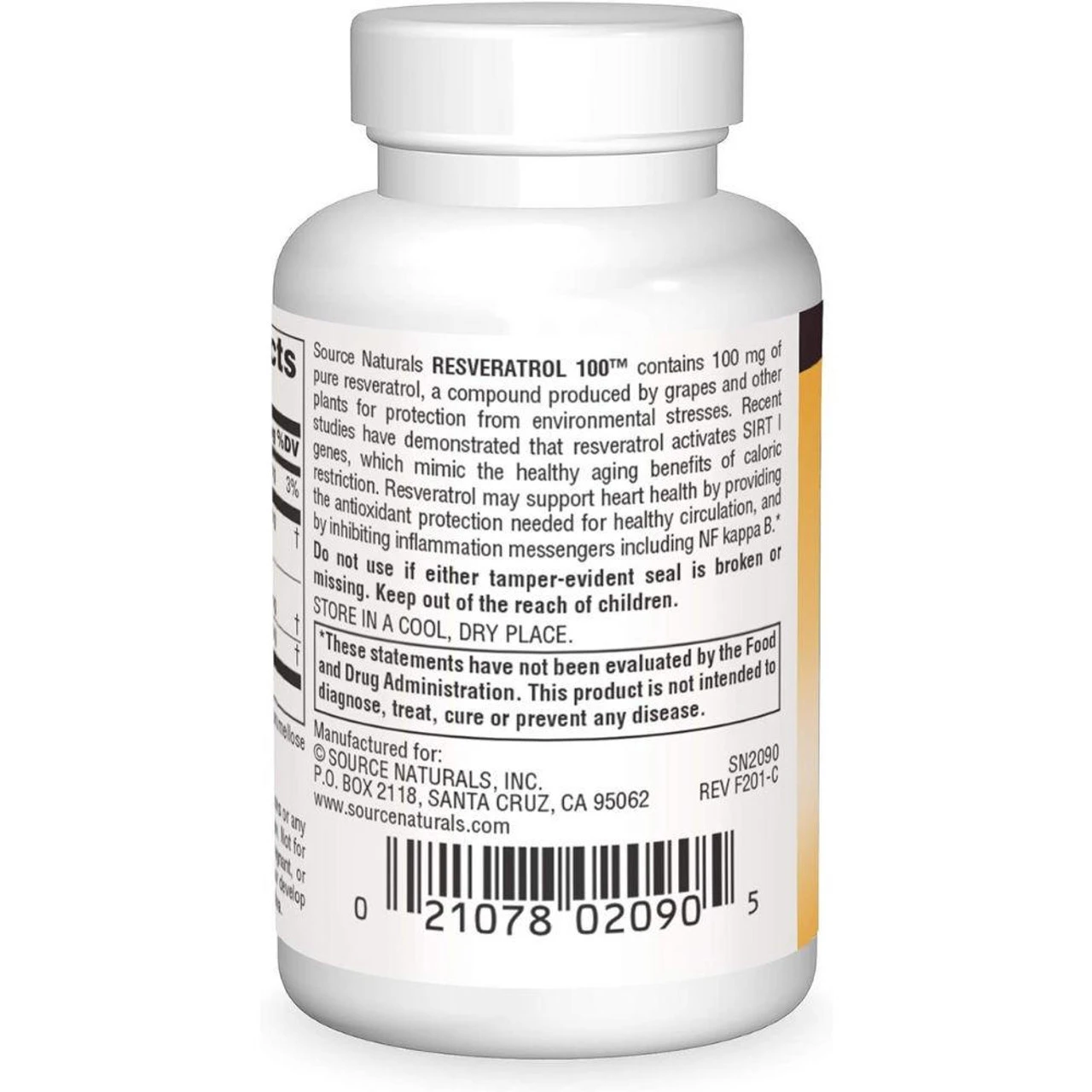Source Naturals Resveratrol 100mg 30 Tablets 3 Source Naturals Resveratrol 100mg 30 Tablets - Image 3