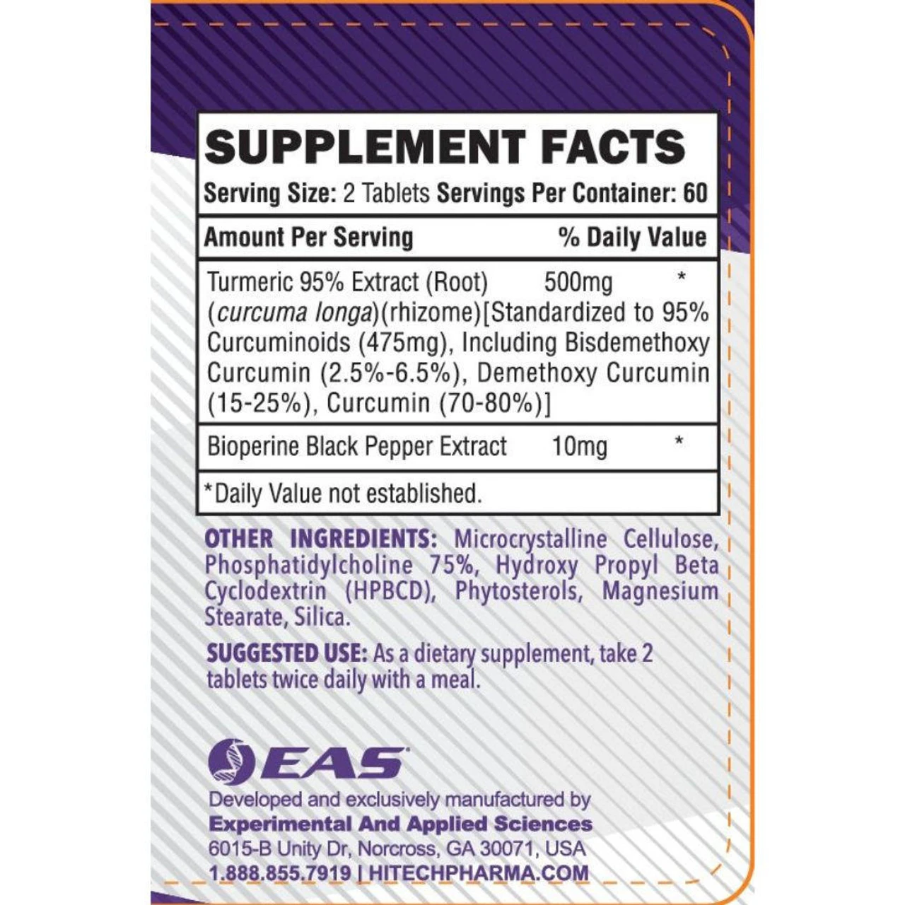 EAS Turmeric 500mg 120 Tablets 3 EAS Turmeric 500mg 120 Tablets - Image 3