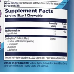 Kal Dinodophilus (Kids Probiotic) 60 Tabs -Now Foods Store Untitled design 16 65092.1707419205
