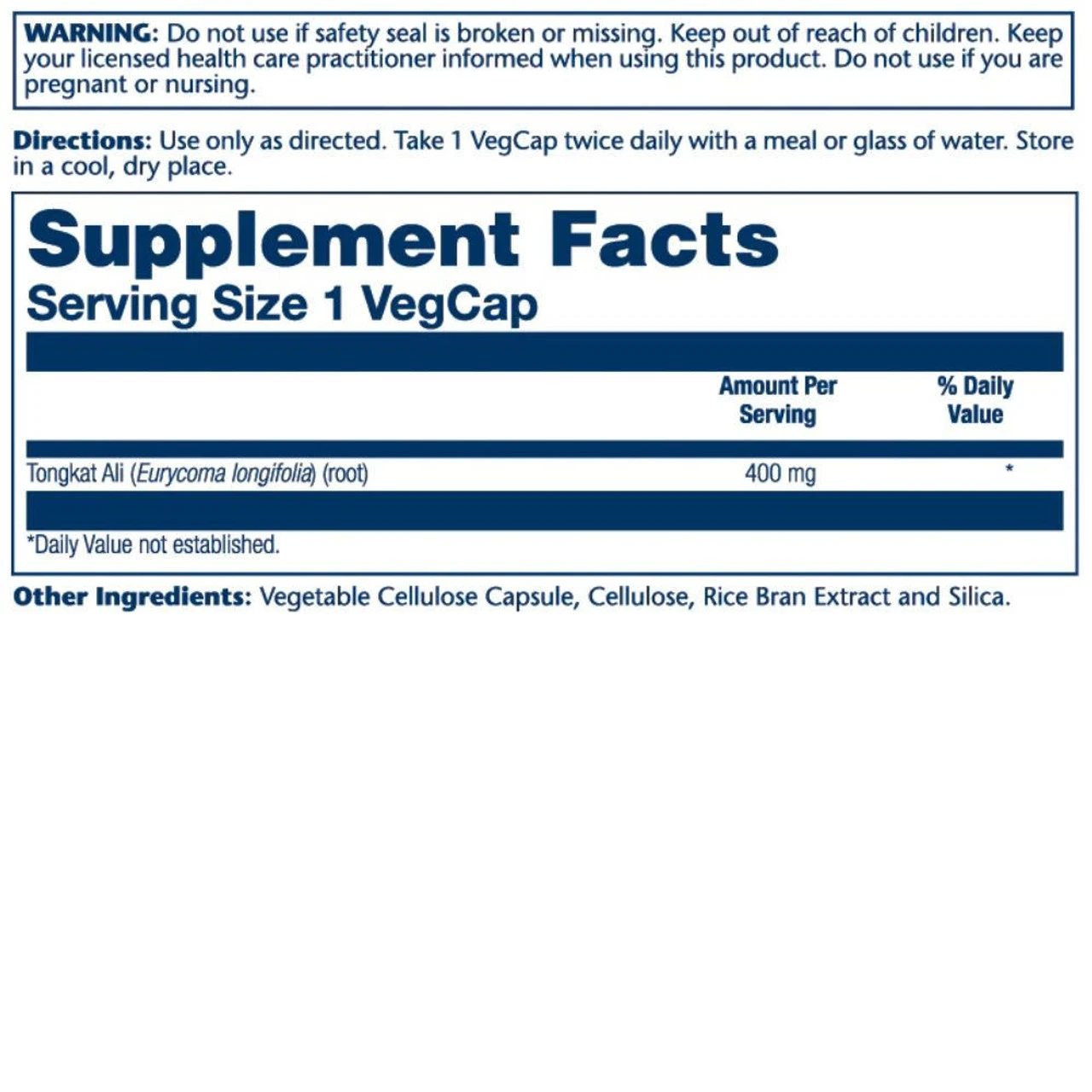 Solaray Tongkat Ali 400mg 60 Veg Caps 3 Solaray Tongkat Ali 400mg 60 Veg Caps - Image 3
