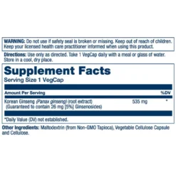Solaray Korean Ginseng Root Extract 535mg 60 Caps 5 Solaray Korean Ginseng Root Extract 535mg 60 Caps -Now Foods Store Untitled design 19 01883.1707419813