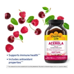 Country Life Acerola C 500 Mg W/Bioflavanoids And Rutin 90 Tabs -Now Foods Store Untitled design 21 53636.1707419621