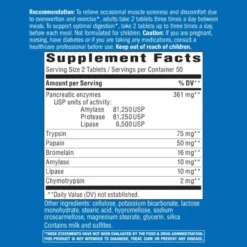 Nature's Way Mega-Zyme Systemic Enzymes 200 Tablets -Now Foods Store Untitled design 28 70629.1707419436