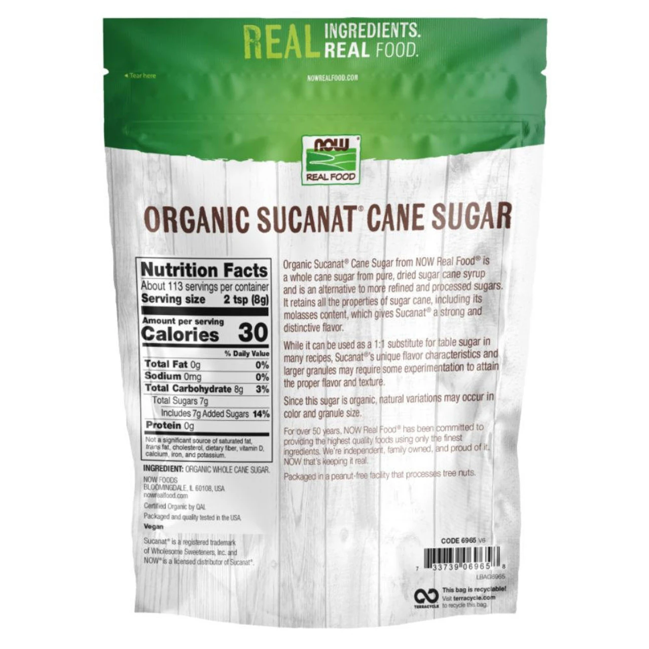 Now Foods Sucanat Organic 2 Lb 2 Now Foods Sucanat Organic 2 Lb - Image 2
