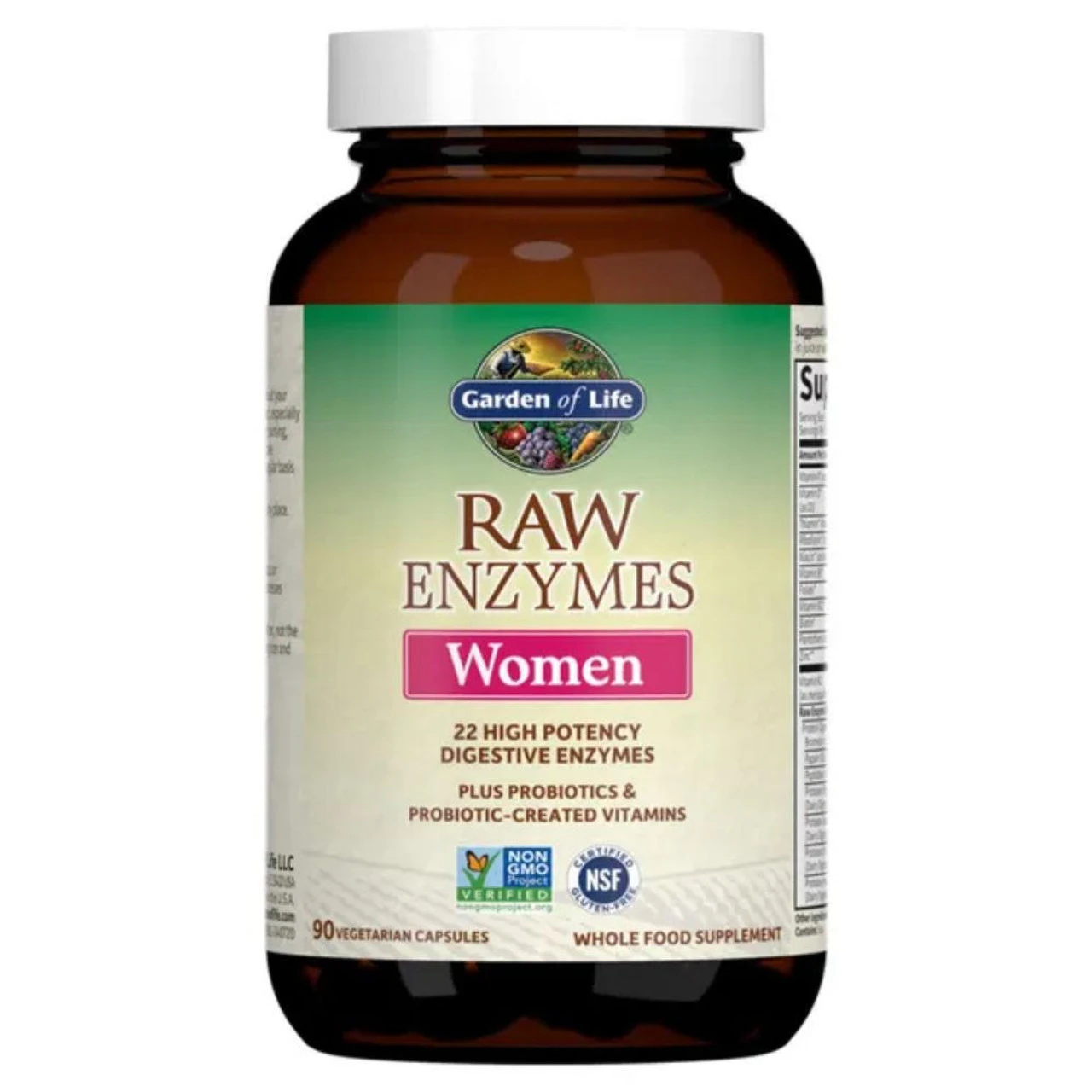 Garden Of Life Raw Enzymes Women 90 Vege Caps 2 Garden Of Life Raw Enzymes Women 90 Vege Caps - Image 2