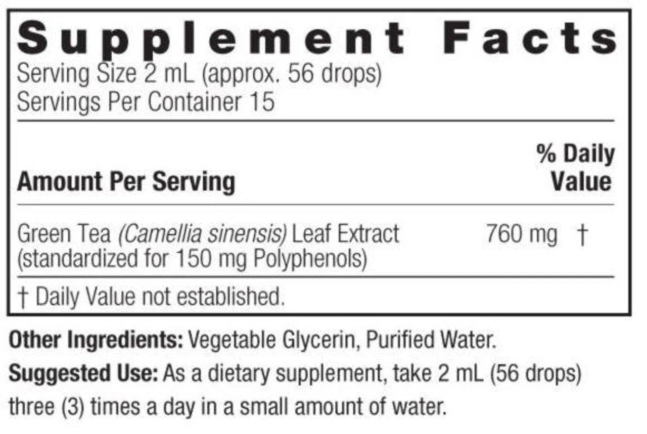 Nature's Answer Alcohol Free Liquid Green Tea Extract 1 Oz 2 Nature's Answer Alcohol Free Liquid Green Tea Extract 1 Oz - Image 2