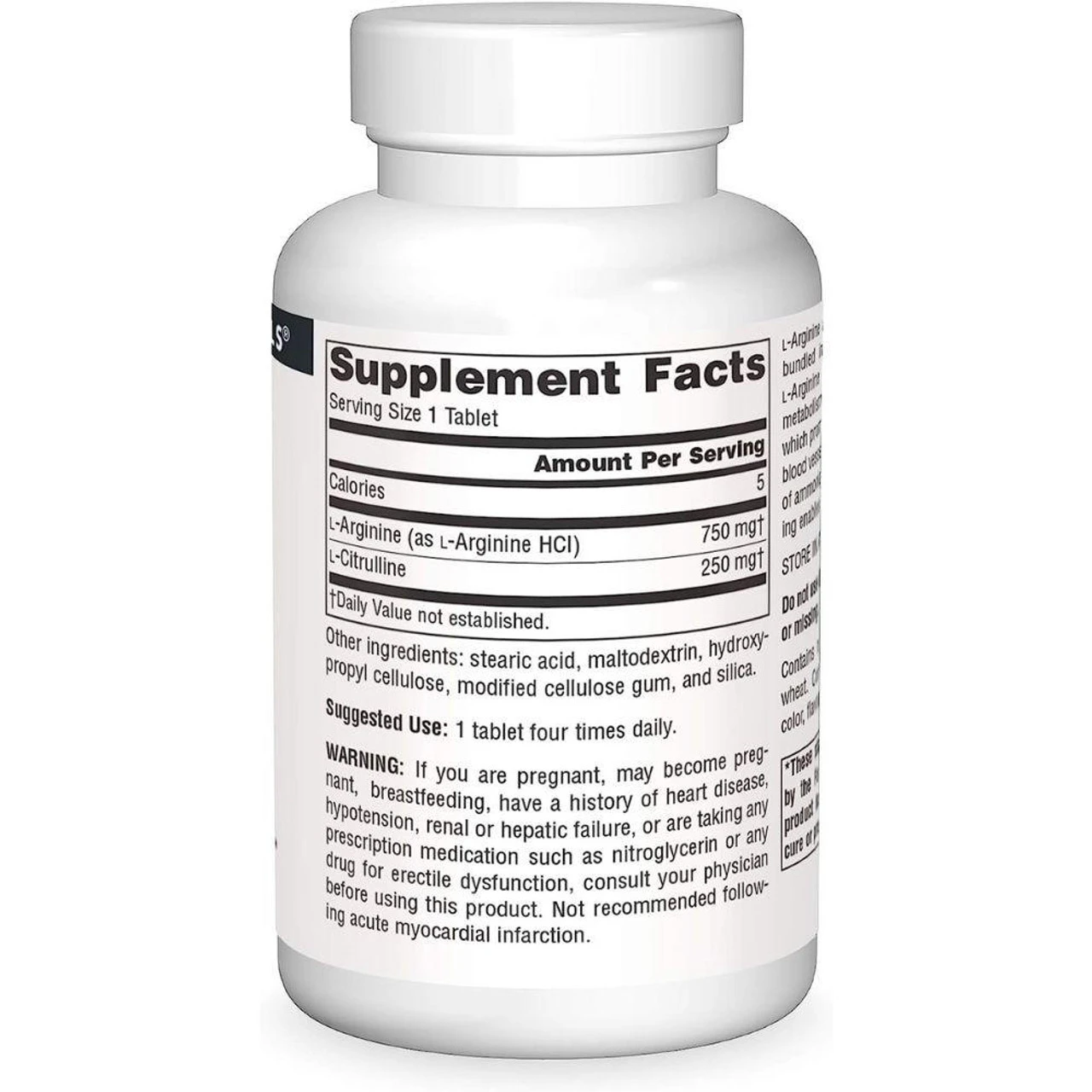 Source Naturals L-Arginine/L-Citrulline Complex 1000mg 60 Tabs 3 Source Naturals L-Arginine/L-Citrulline Complex 1000mg 60 Tabs - Image 3