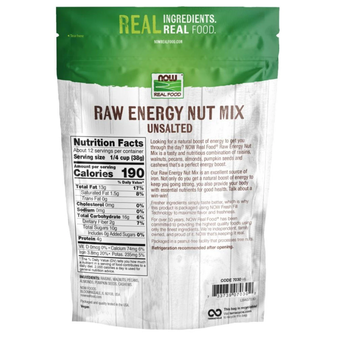 Now Foods Raw Energy Nut Mix 1 Lb 2 Now Foods Raw Energy Nut Mix 1 Lb - Image 2