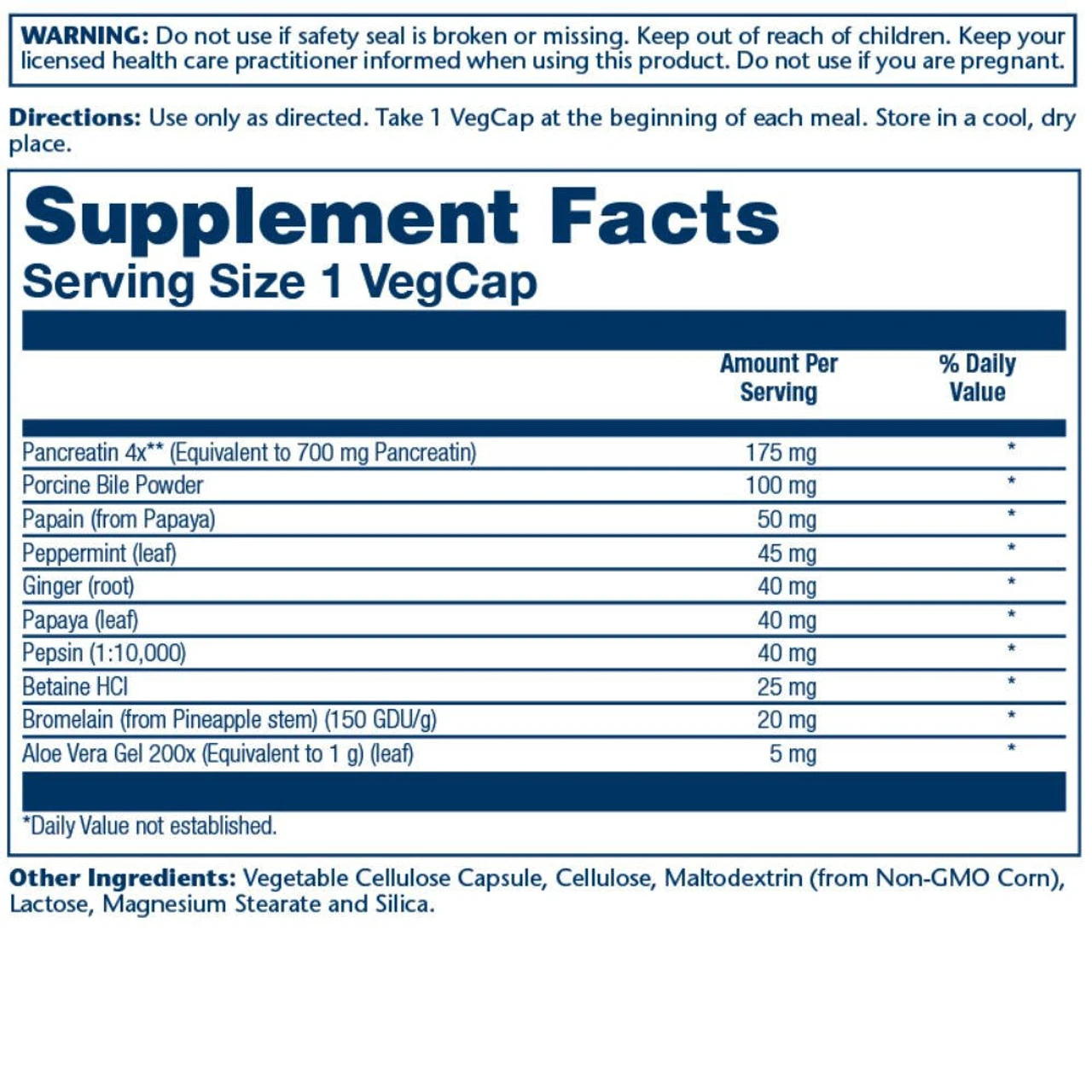 Solaray Super Digestaway 90 Caps 2 Solaray Super Digestaway 90 Caps - Image 2