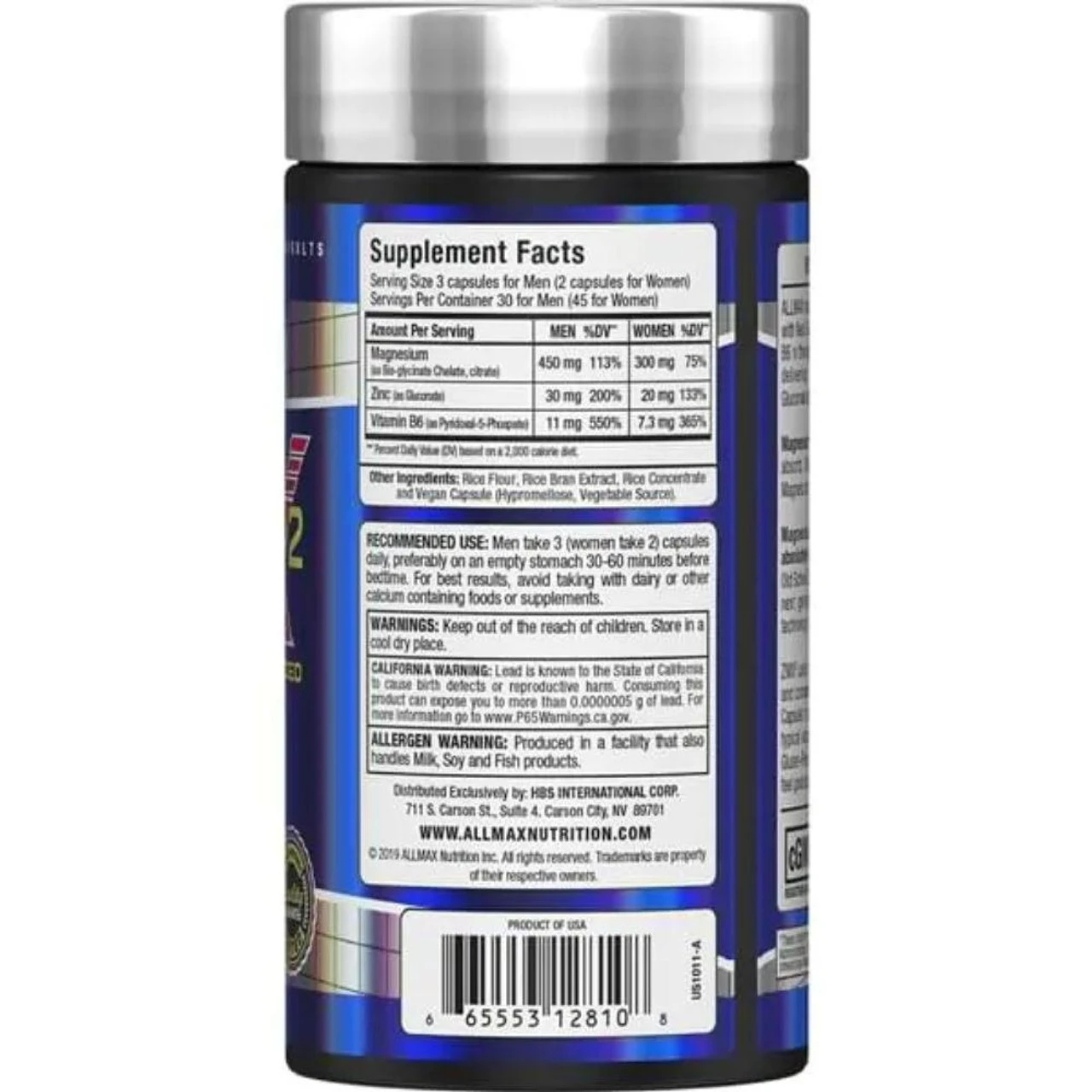 Allmax Nutrition ZMX2 Advanced 90 Caps 2 Allmax Nutrition ZMX2 Advanced 90 Caps - Image 2