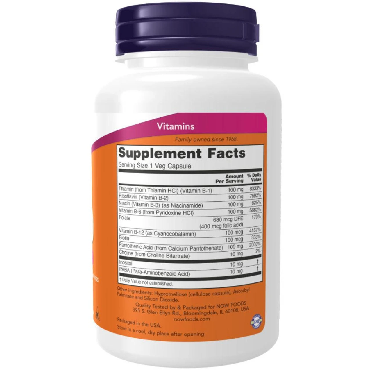 Now Foods B-100 Capsules 250 Capsules 2 Now Foods B-100 Capsules 250 Capsules - Image 2