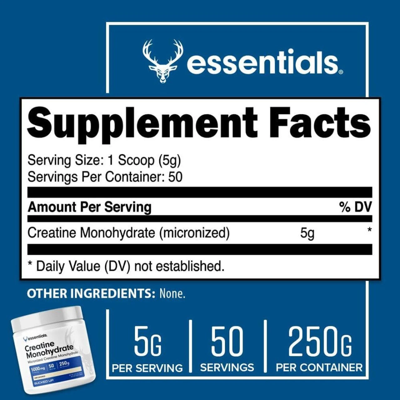 Bucked Up Creatine Monohydrate 250g 2 Bucked Up Creatine Monohydrate 250g - Image 2