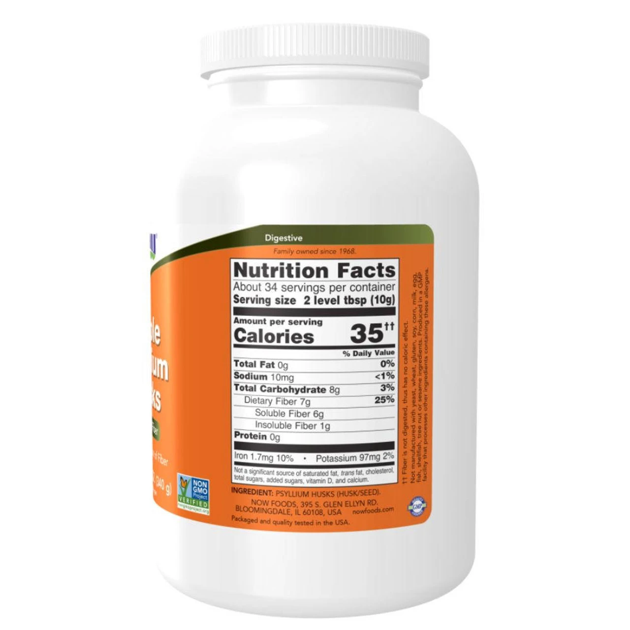 Now Foods Psyllium Husk Whole 12 Oz 2 Now Foods Psyllium Husk Whole 12 Oz - Image 2