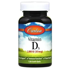 Carlson Vitamin D3 2,000IU 120 Softgels