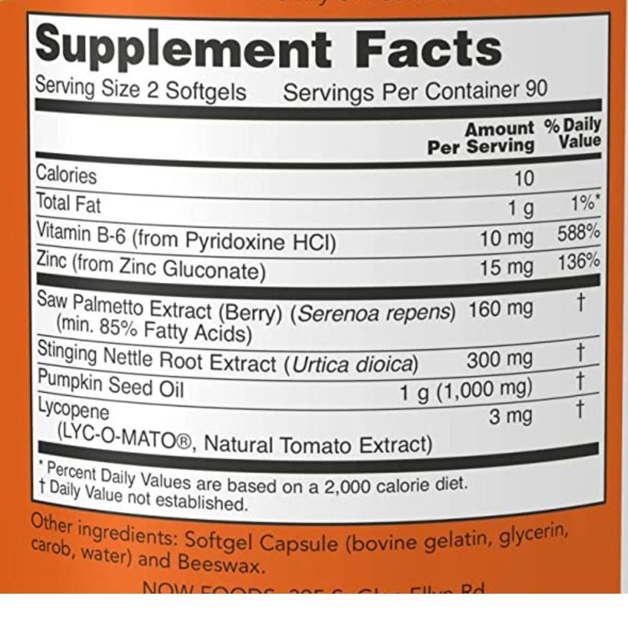 Now Foods Prostate Support 180 Softgels 3 Now Foods Prostate Support 180 Softgels - Image 3