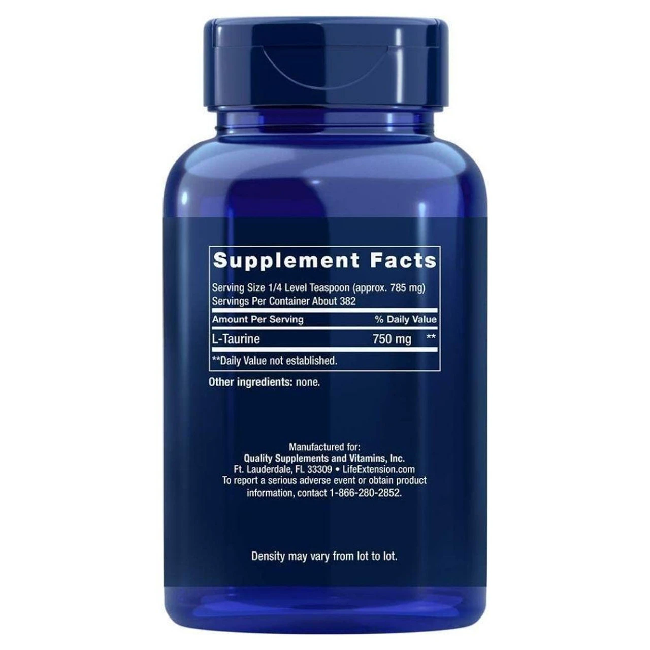 Life Extension Taurine 300 Grams 2 Life Extension Taurine 300 Grams - Image 2