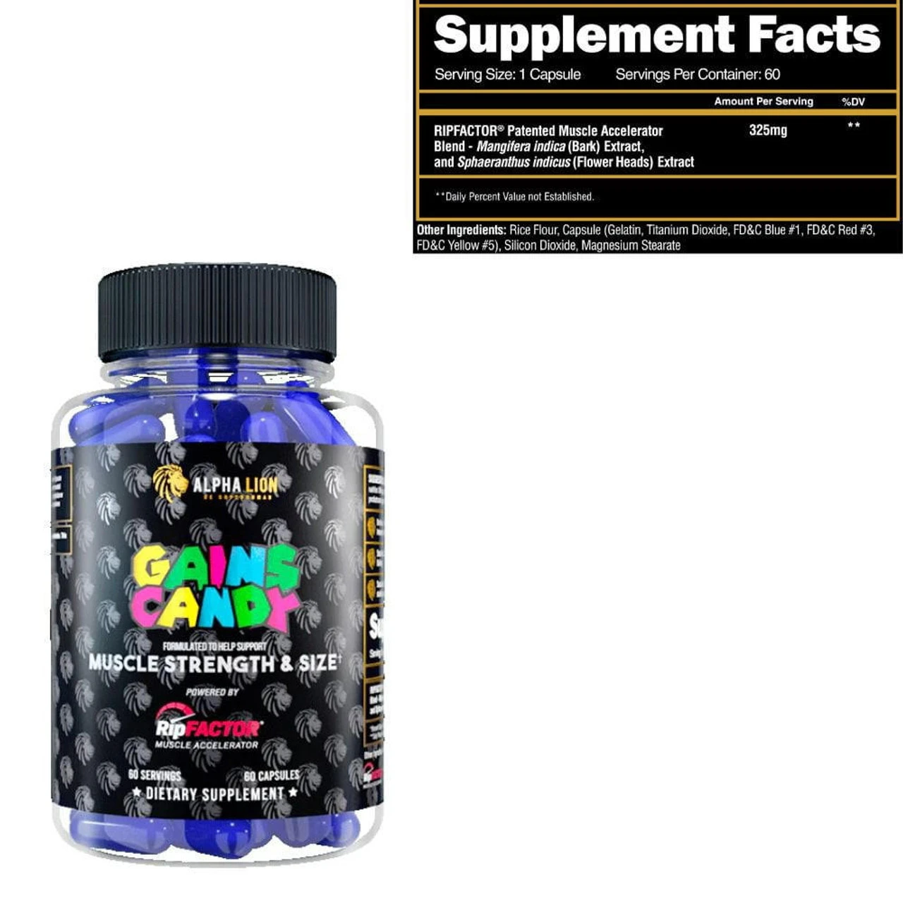 Alpha Lion Gains Candy Ripfactor 60 Capsules 3 Alpha Lion Gains Candy Ripfactor 60 Capsules - Image 3