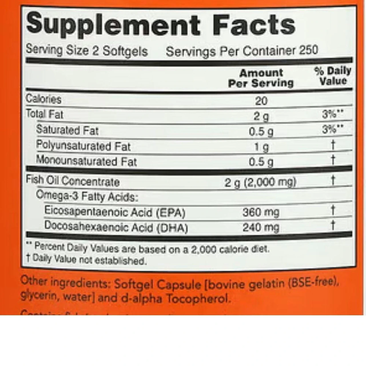 Now Foods Omega-3 1000 Mg 500 Softgels 3 Now Foods Omega-3 1000 Mg 500 Softgels - Image 3