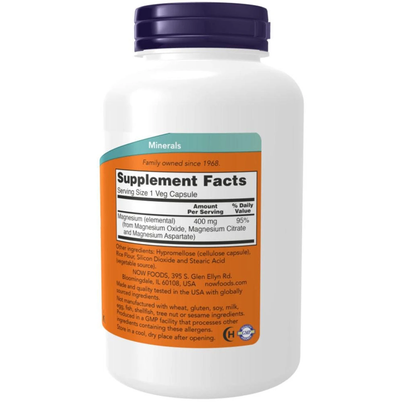 Now Foods Magnesium 400 Mg 180 Capsules 4 Now Foods Magnesium 400 Mg 180 Capsules - Image 4