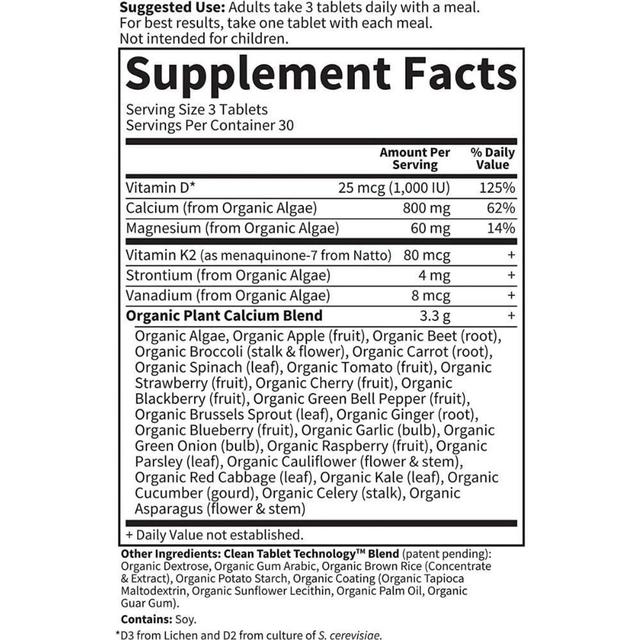 Garden Of Life MyKind Organics Plant Calcium 90 Tablets 3 Garden Of Life MyKind Organics Plant Calcium 90 Tablets - Image 3