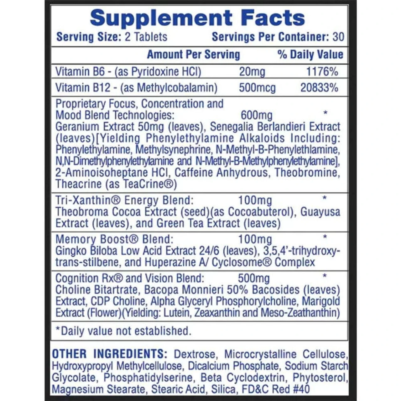 Hi-Tech Pharmaceuticals Cognisport 60 Tablets 2 Hi-Tech Pharmaceuticals Cognisport 60 Tablets - Image 2