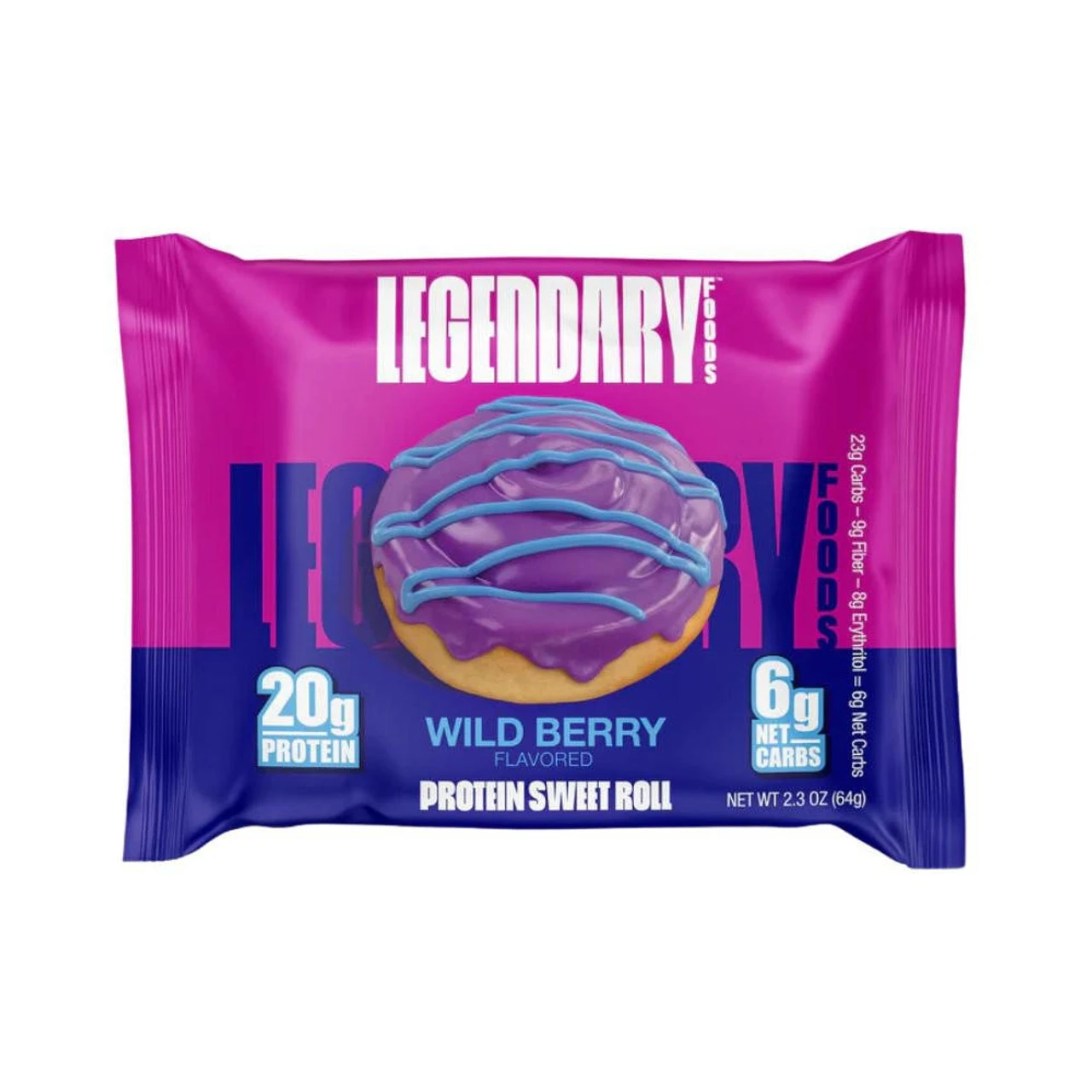Legendary Foods Protein Sweet Roll 8/Box 1 Legendary Foods Protein Sweet Roll 8/Box